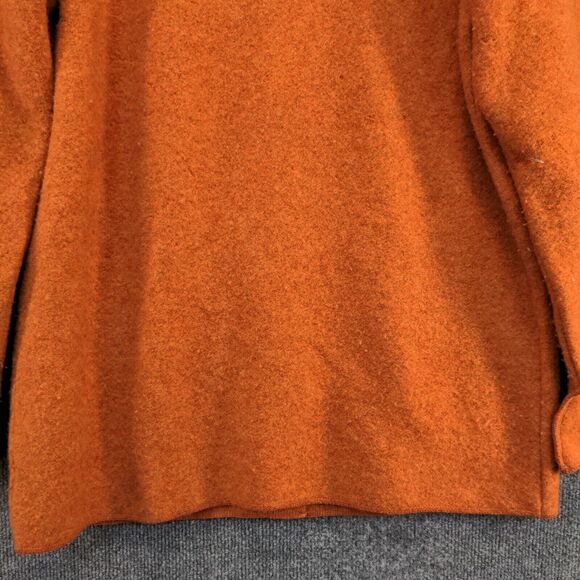 Sigrid Olsen Clothing Women's Jacket Orange Small Long Sleeve Lambswool - Picture 8 of 14